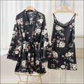 Midnight Blossom Robe Set
