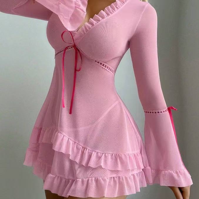 Pink Coquette Ribbon Babydoll
