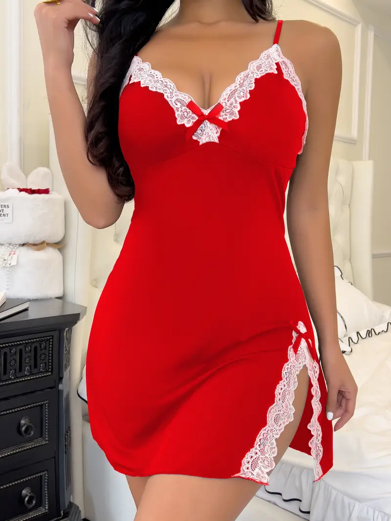 Red Royal Lace Babydoll