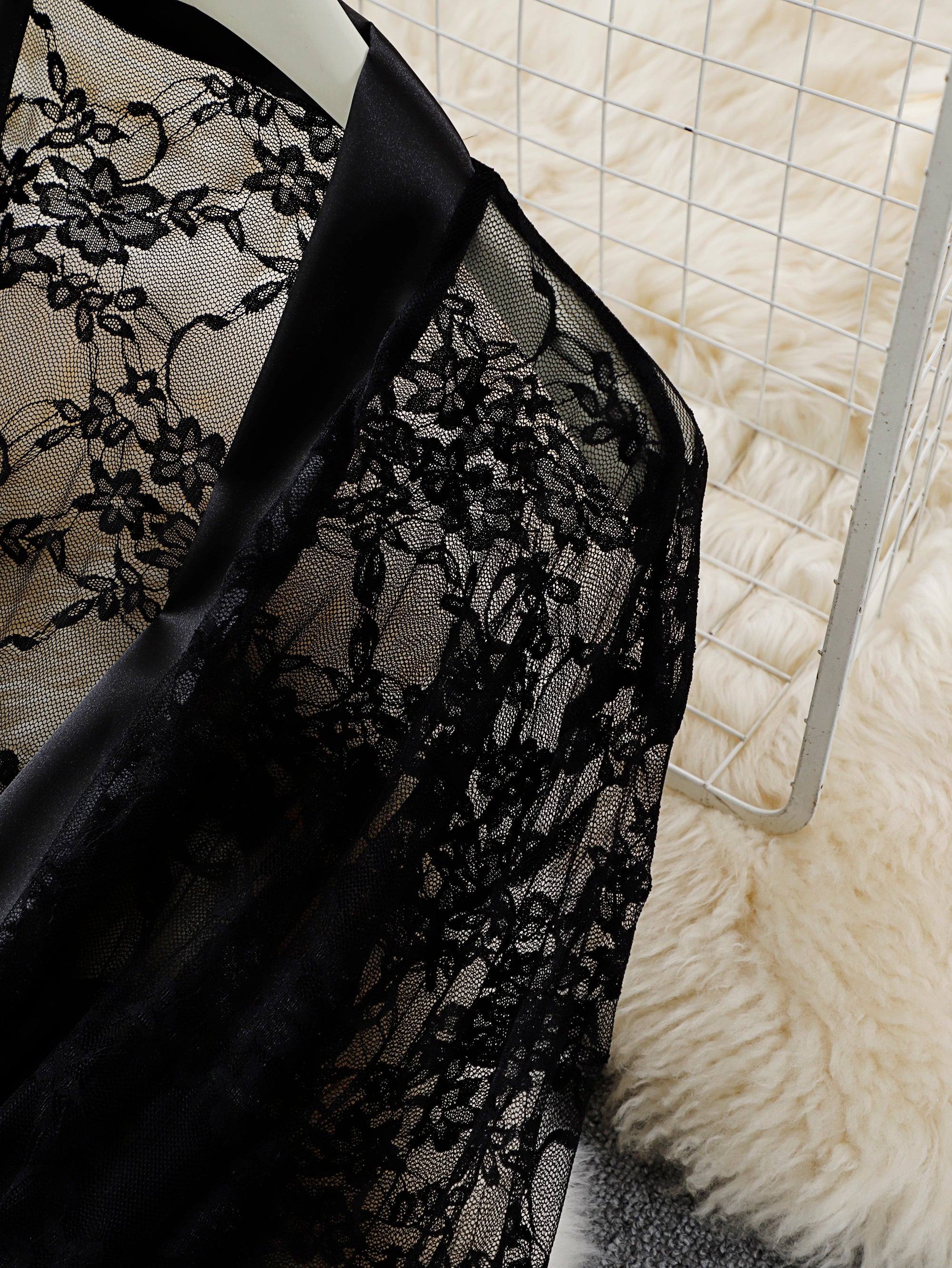 Midnight Lace Robe