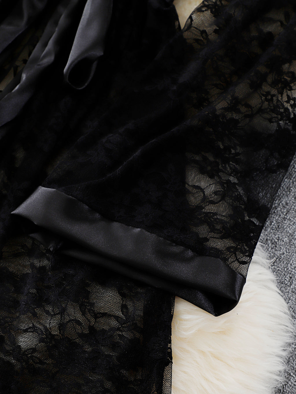 Midnight Lace Robe