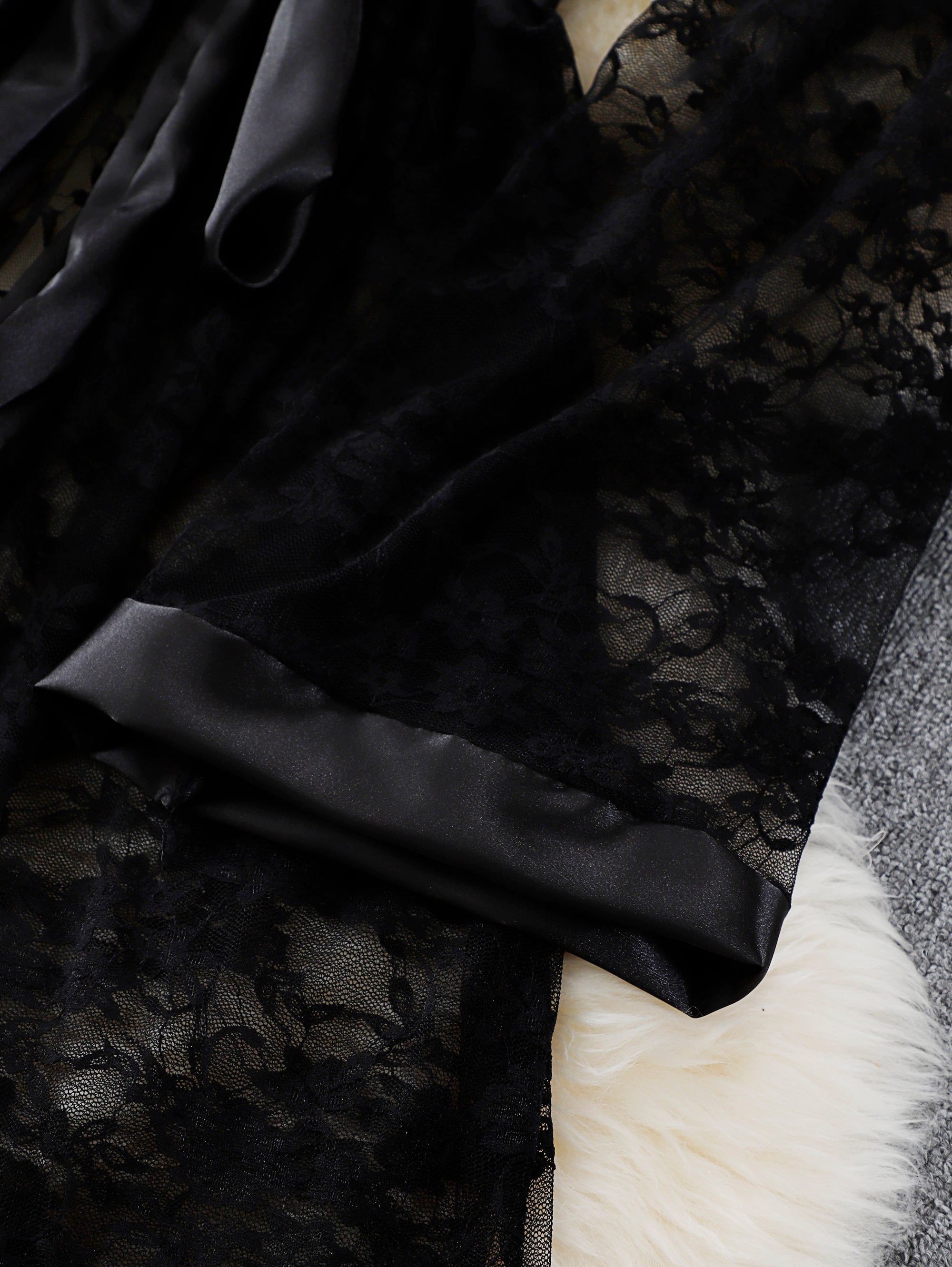 Midnight Lace Robe
