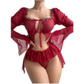 Crimson Blossom Lingerie Set