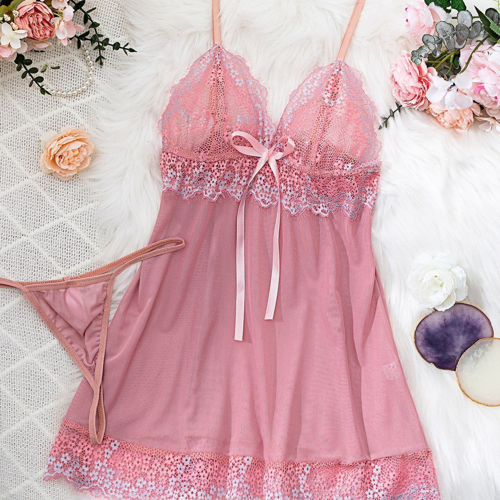 Blush Whisper Babydoll Set