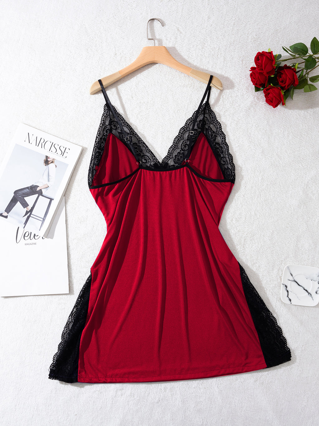 Scarlet Lace Nightdress