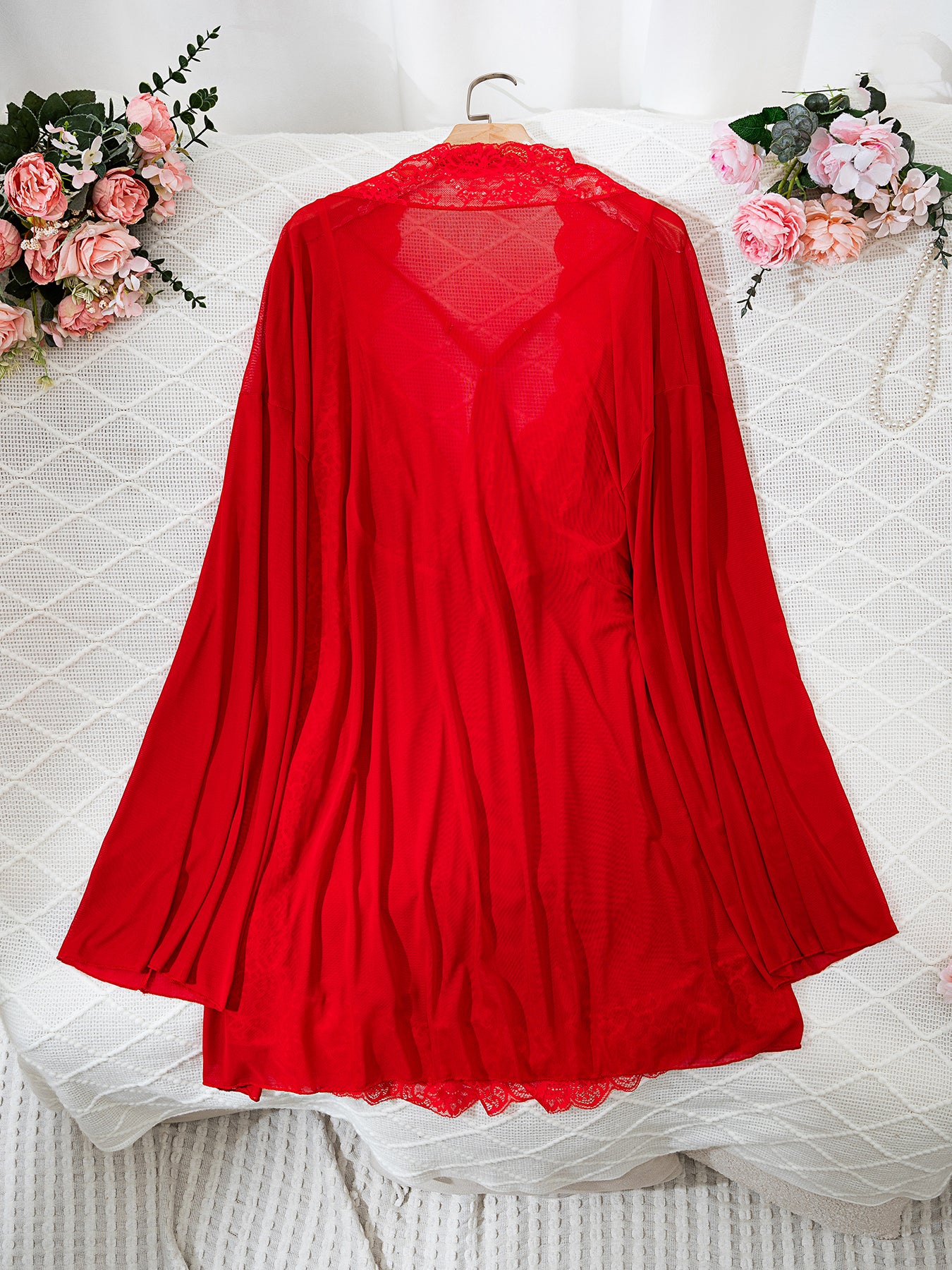 Rouge Lace Robe Set